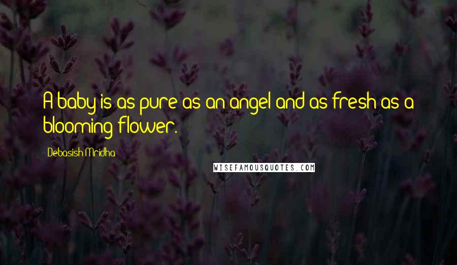 Debasish Mridha Quotes: A baby is as pure as an angel and as fresh as a blooming flower.