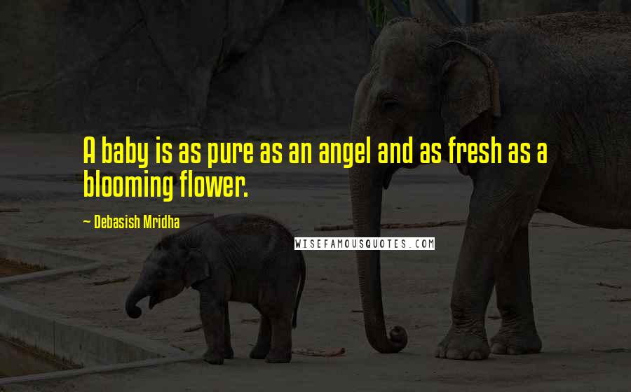 Debasish Mridha Quotes: A baby is as pure as an angel and as fresh as a blooming flower.