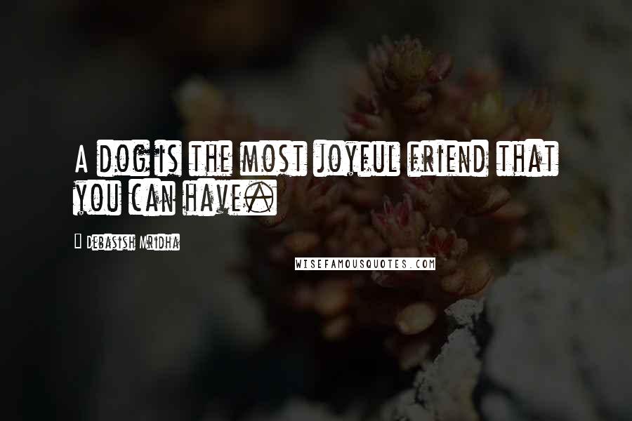 Debasish Mridha Quotes: A dog is the most joyful friend that you can have.
