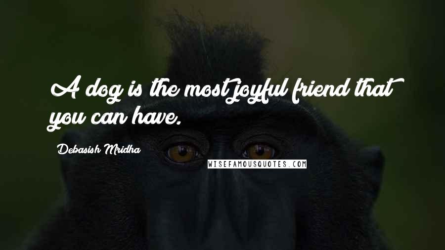 Debasish Mridha Quotes: A dog is the most joyful friend that you can have.