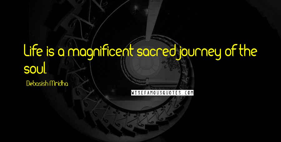 Debasish Mridha Quotes: Life is a magnificent sacred journey of the soul.