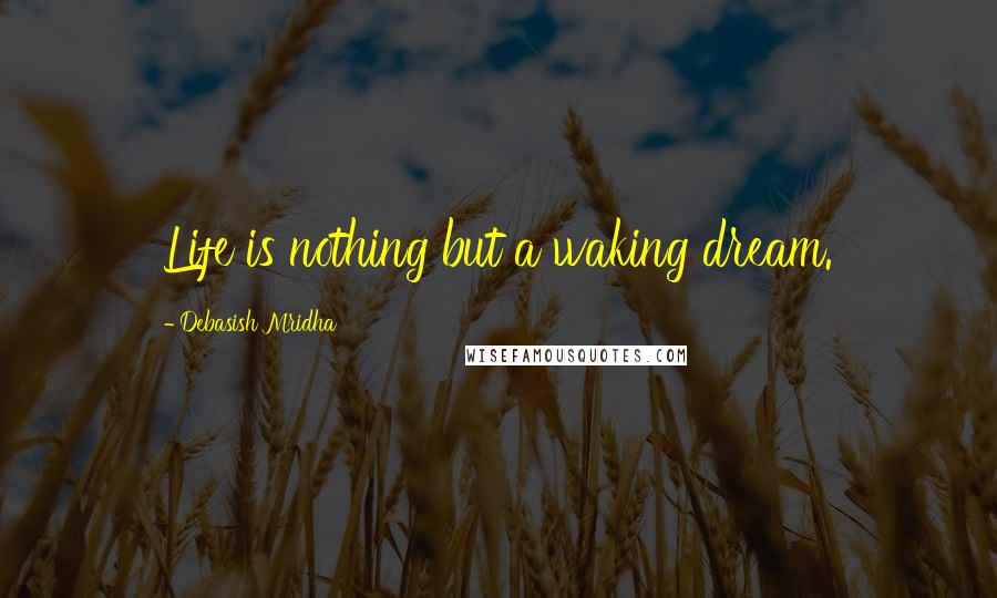 Debasish Mridha Quotes: Life is nothing but a waking dream.