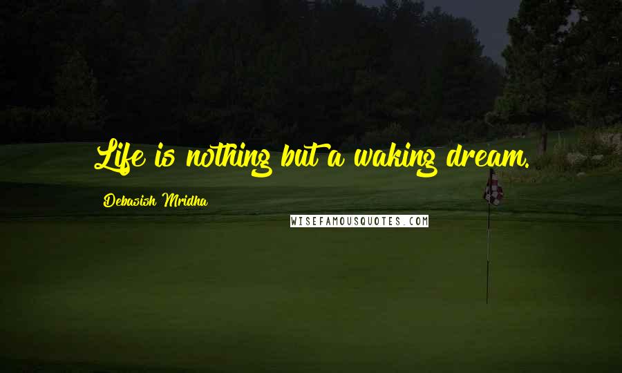 Debasish Mridha Quotes: Life is nothing but a waking dream.