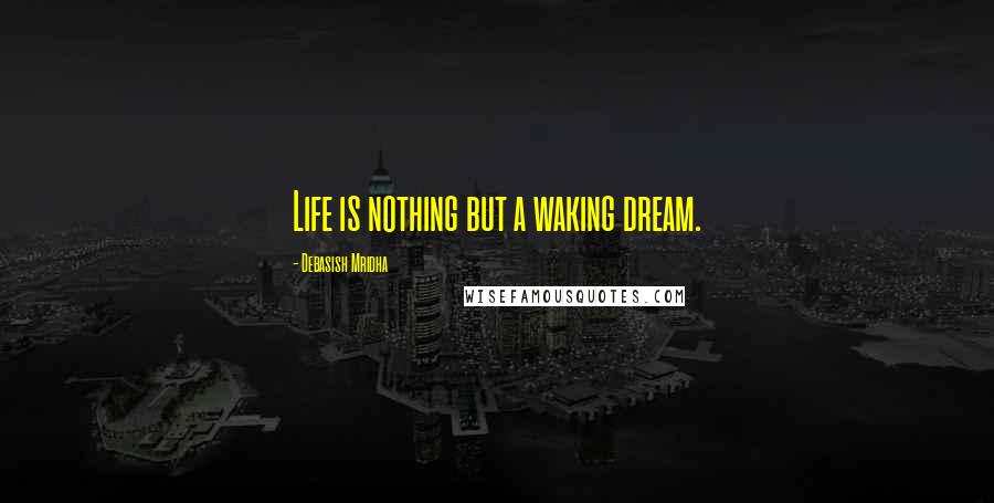 Debasish Mridha Quotes: Life is nothing but a waking dream.