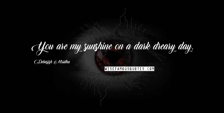 Debasish Mridha Quotes: You are my sunshine on a dark dreary day.