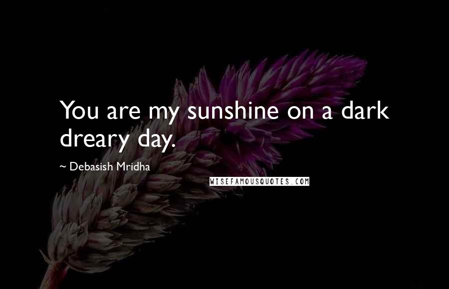 Debasish Mridha Quotes: You are my sunshine on a dark dreary day.