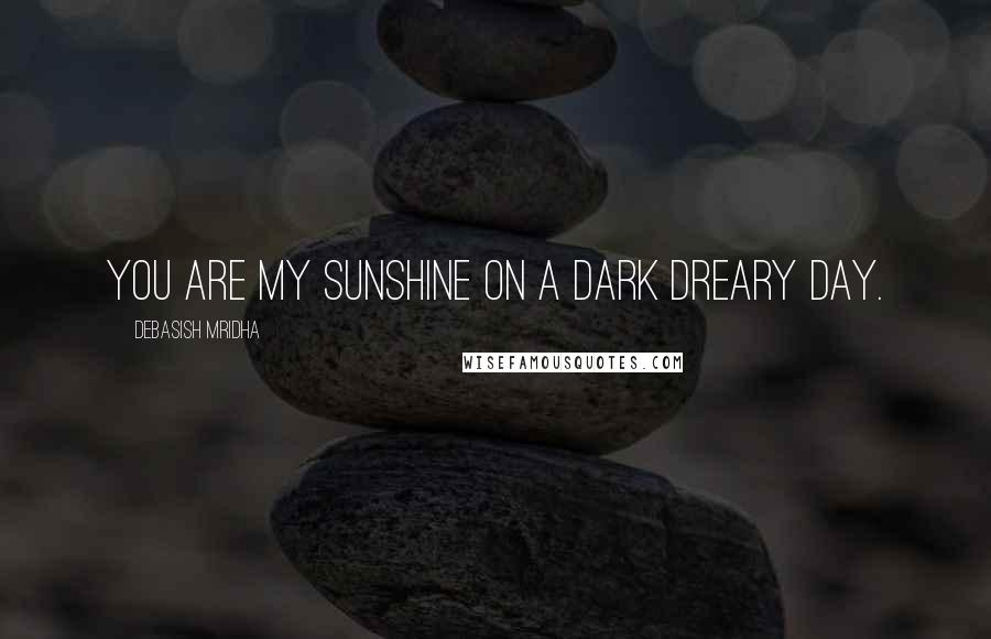 Debasish Mridha Quotes: You are my sunshine on a dark dreary day.