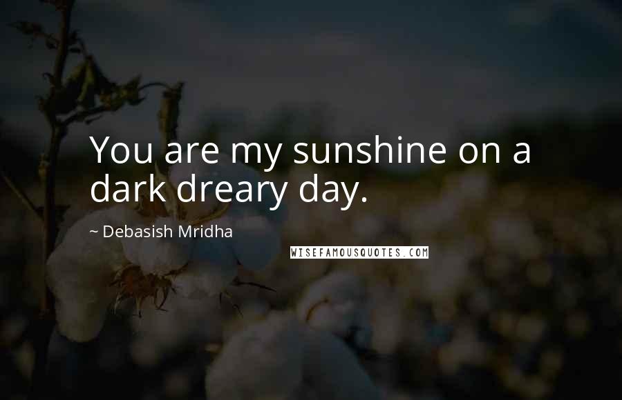 Debasish Mridha Quotes: You are my sunshine on a dark dreary day.