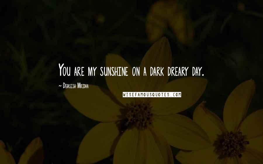 Debasish Mridha Quotes: You are my sunshine on a dark dreary day.