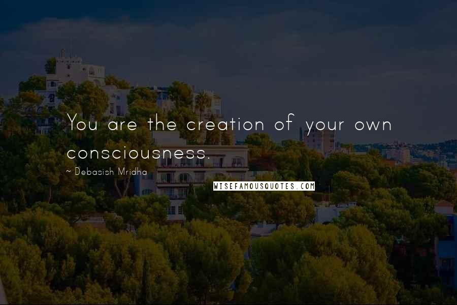 Debasish Mridha Quotes: You are the creation of your own consciousness.