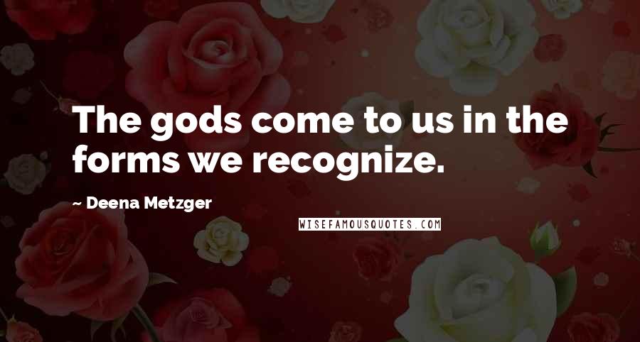 Deena Metzger Quotes: The gods come to us in the forms we recognize.