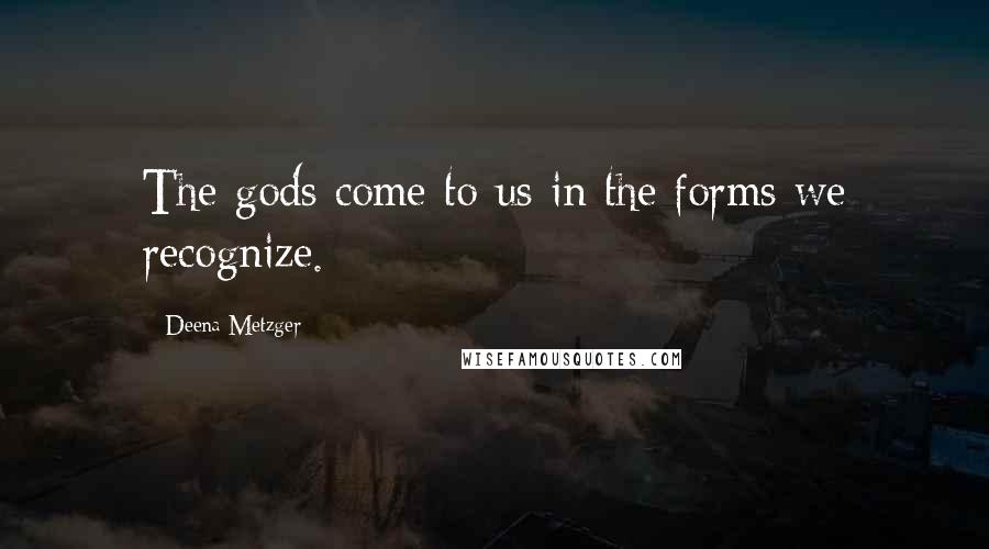 Deena Metzger Quotes: The gods come to us in the forms we recognize.