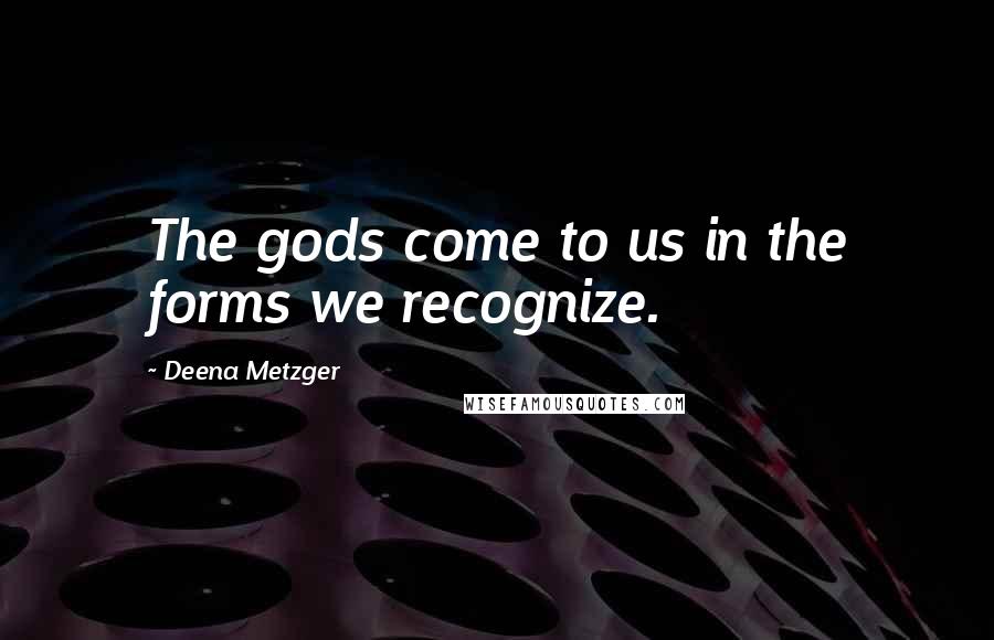 Deena Metzger Quotes: The gods come to us in the forms we recognize.