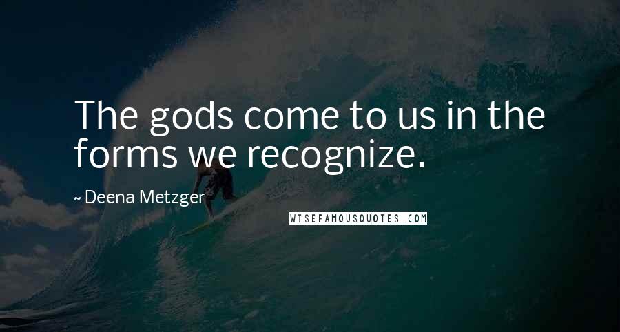 Deena Metzger Quotes: The gods come to us in the forms we recognize.