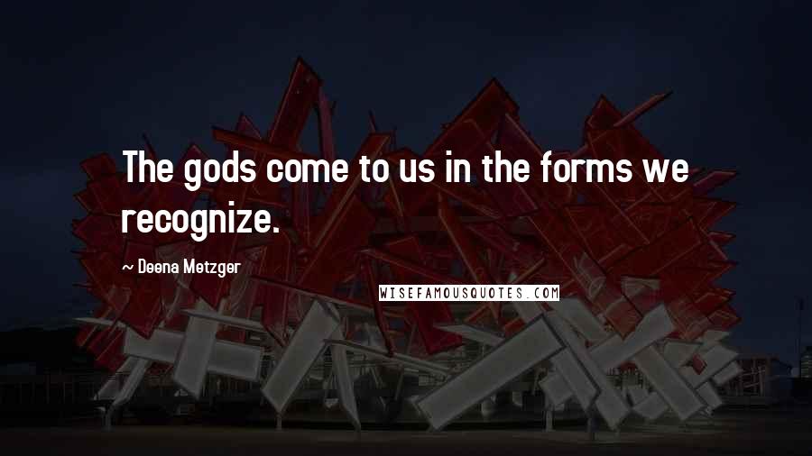 Deena Metzger Quotes: The gods come to us in the forms we recognize.