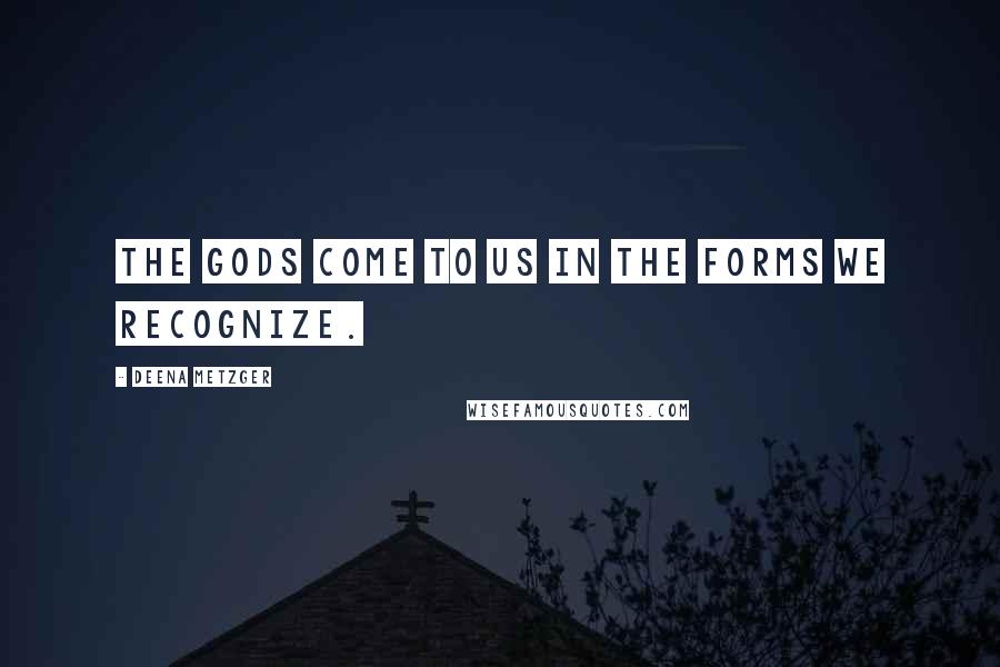 Deena Metzger Quotes: The gods come to us in the forms we recognize.