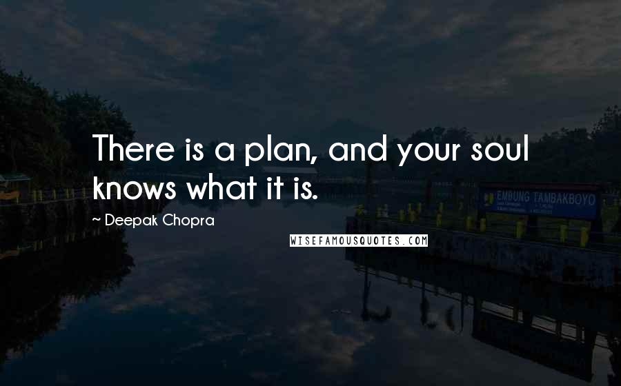 Deepak Chopra Quotes: There is a plan, and your soul knows what it is.
