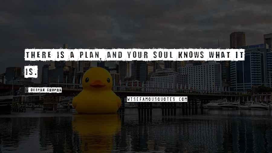Deepak Chopra Quotes: There is a plan, and your soul knows what it is.