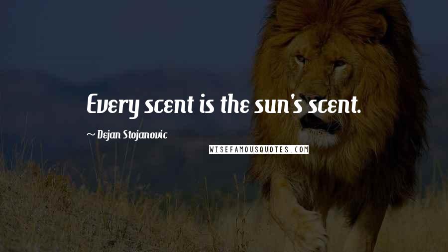 Dejan Stojanovic Quotes: Every scent is the sun's scent.