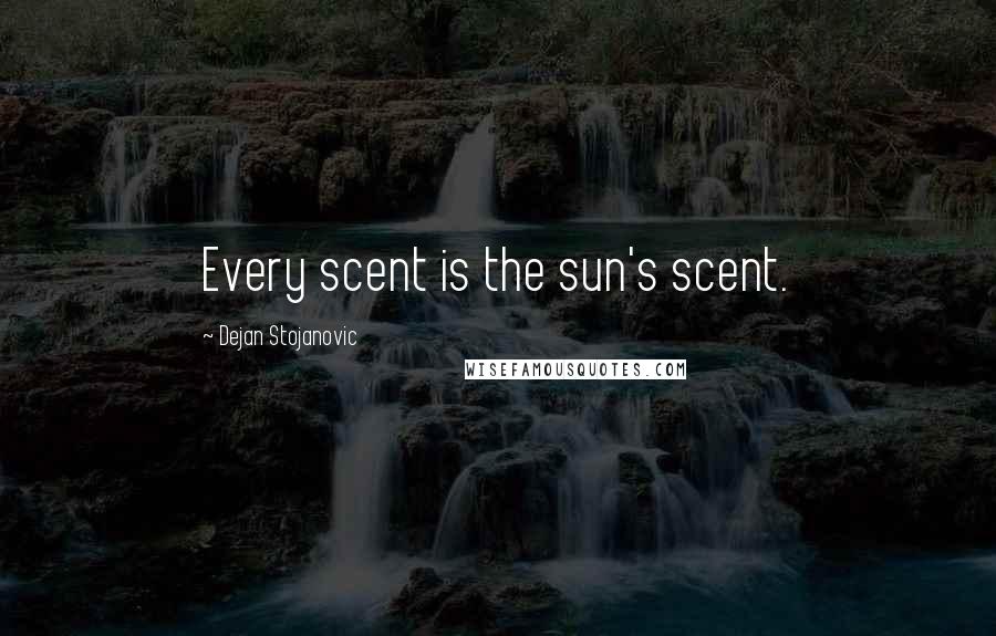 Dejan Stojanovic Quotes: Every scent is the sun's scent.