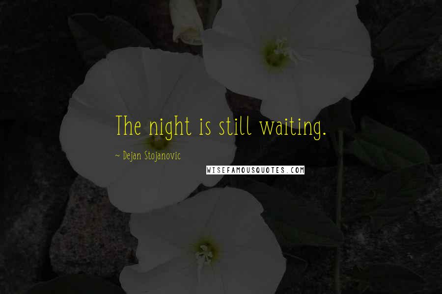 Dejan Stojanovic Quotes: The night is still waiting.