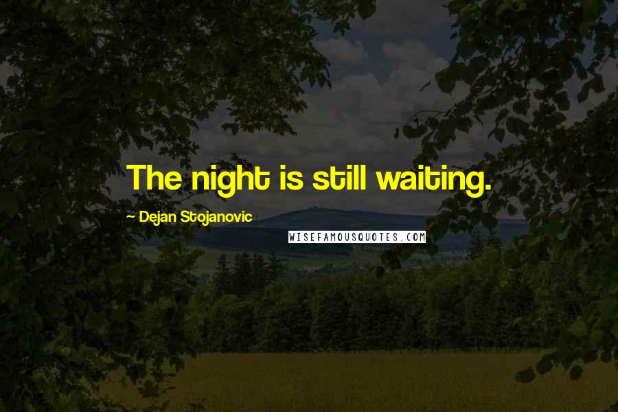 Dejan Stojanovic Quotes: The night is still waiting.