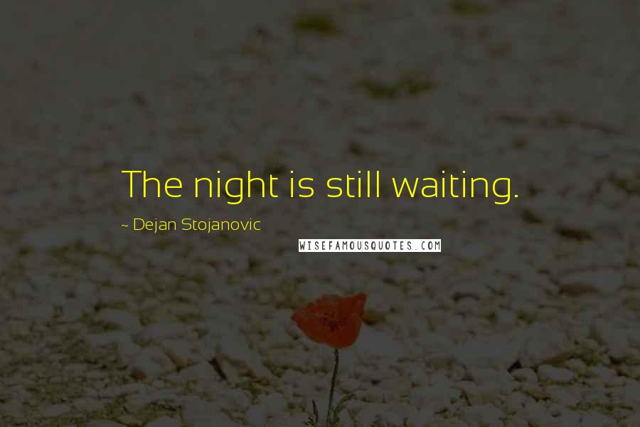 Dejan Stojanovic Quotes: The night is still waiting.