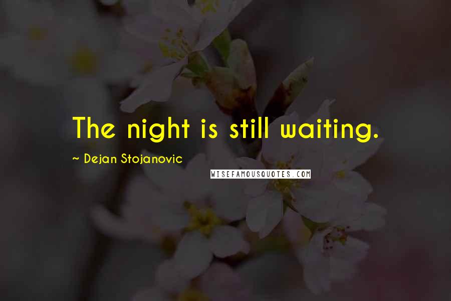 Dejan Stojanovic Quotes: The night is still waiting.