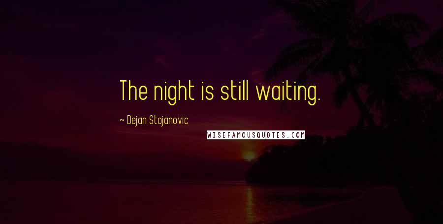 Dejan Stojanovic Quotes: The night is still waiting.