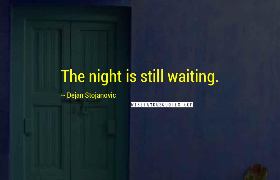 Dejan Stojanovic Quotes: The night is still waiting.