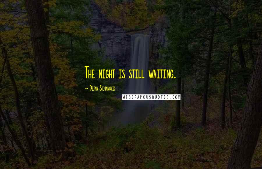 Dejan Stojanovic Quotes: The night is still waiting.