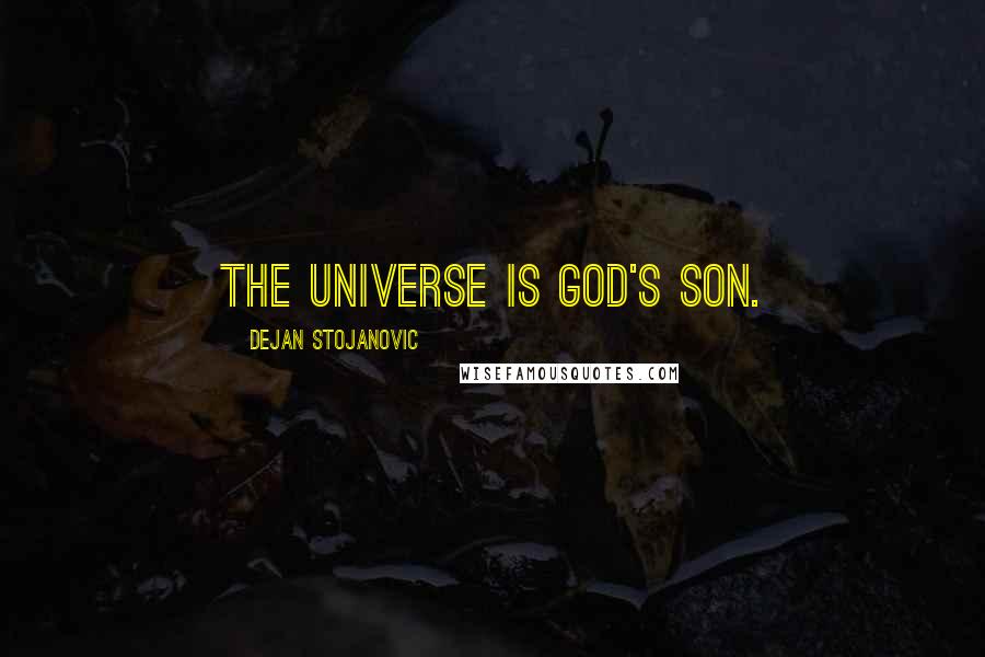 Dejan Stojanovic Quotes: The universe is God's son.