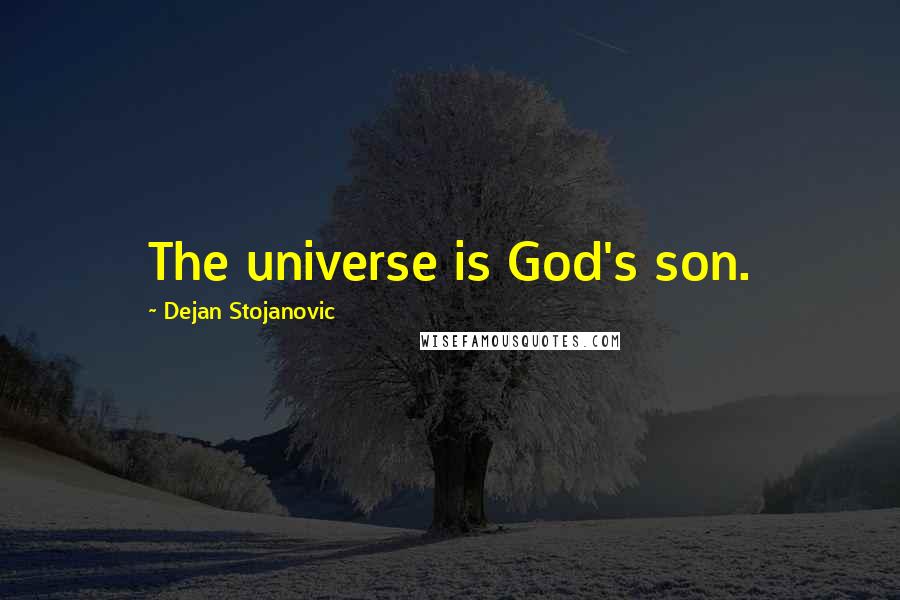 Dejan Stojanovic Quotes: The universe is God's son.