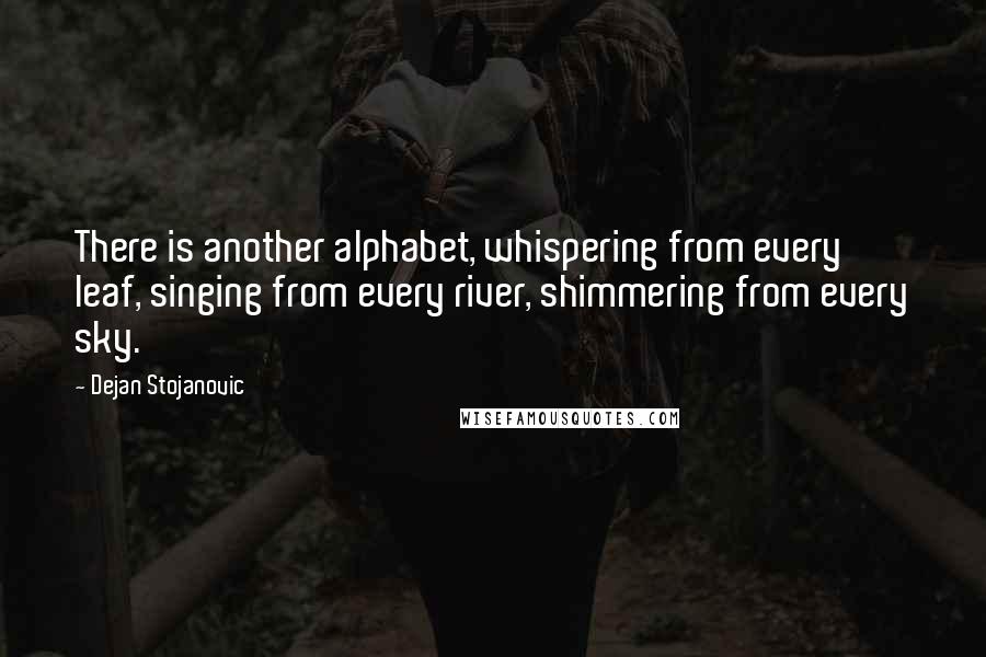 Dejan Stojanovic Quotes: There is another alphabet, whispering from every leaf, singing from every river, shimmering from every sky.