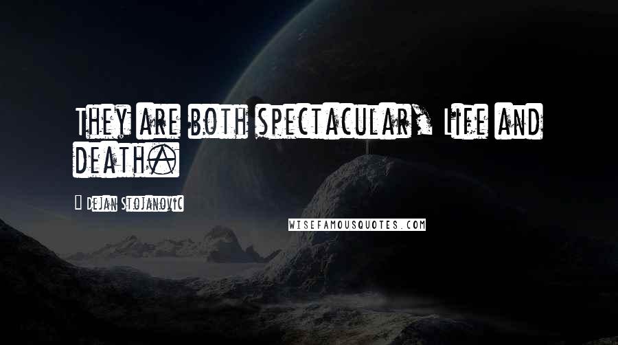 Dejan Stojanovic Quotes: They are both spectacular, Life and death.