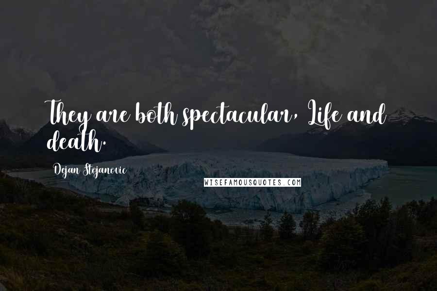 Dejan Stojanovic Quotes: They are both spectacular, Life and death.