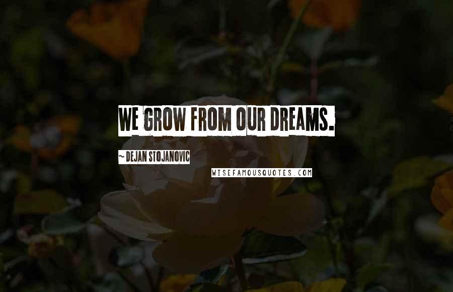 Dejan Stojanovic Quotes: We grow from our dreams.