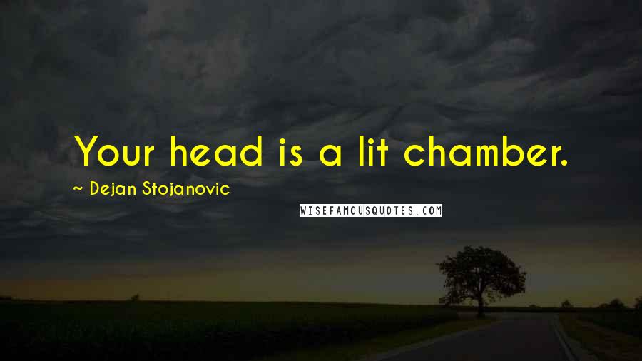 Dejan Stojanovic Quotes: Your head is a lit chamber.