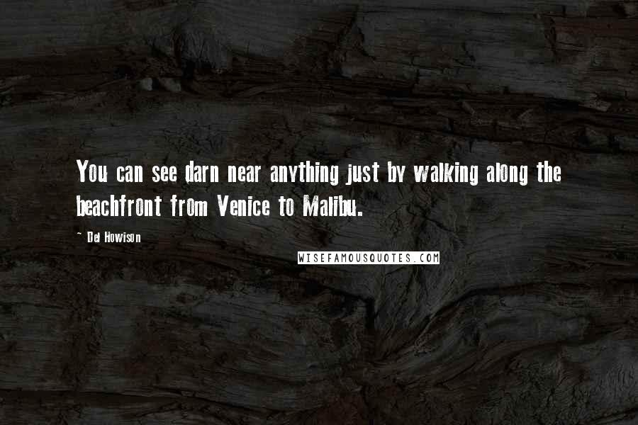 Del Howison Quotes: You can see darn near anything just by walking along the beachfront from Venice to Malibu.