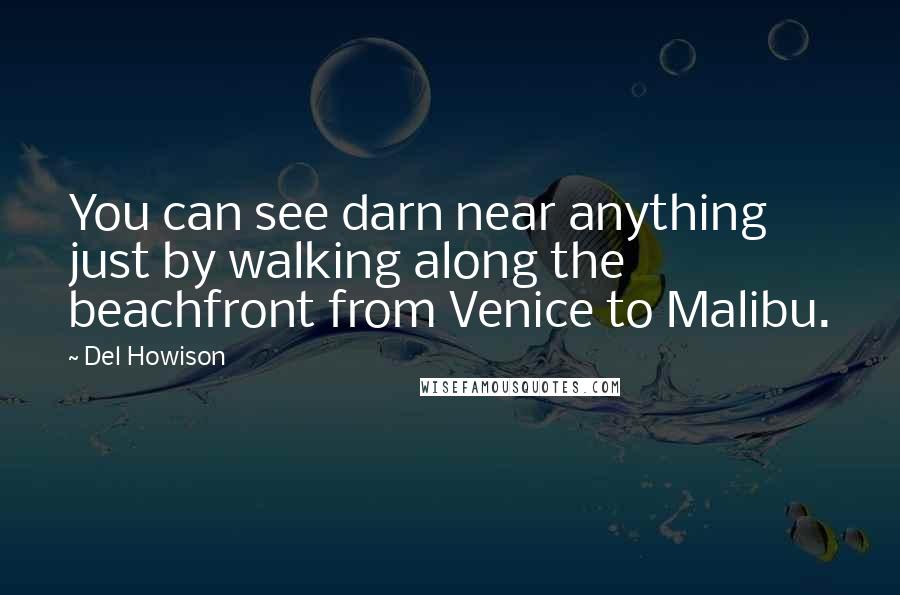 Del Howison Quotes: You can see darn near anything just by walking along the beachfront from Venice to Malibu.