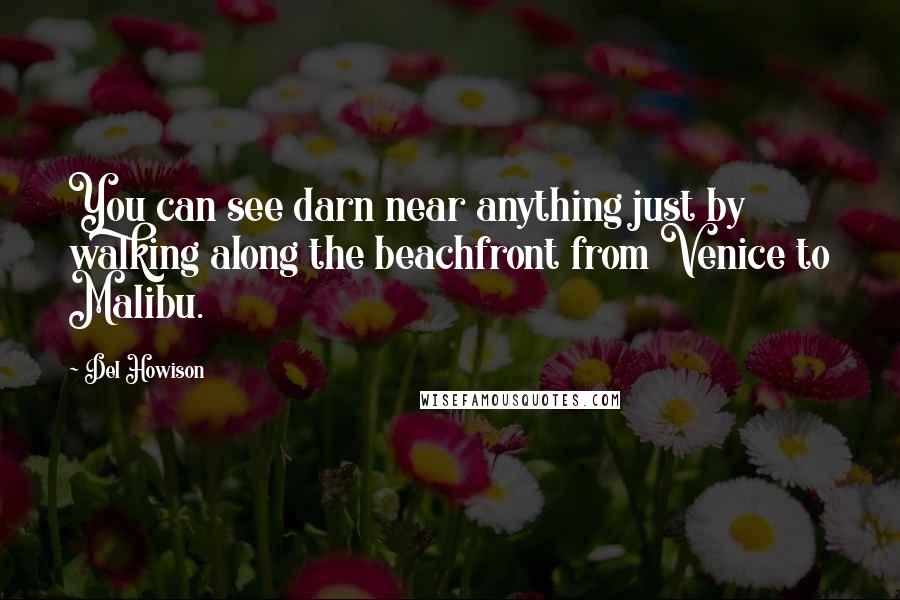 Del Howison Quotes: You can see darn near anything just by walking along the beachfront from Venice to Malibu.