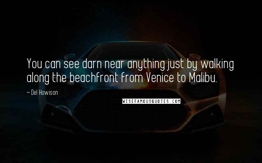 Del Howison Quotes: You can see darn near anything just by walking along the beachfront from Venice to Malibu.