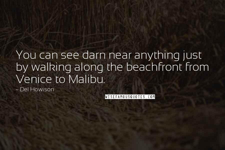 Del Howison Quotes: You can see darn near anything just by walking along the beachfront from Venice to Malibu.