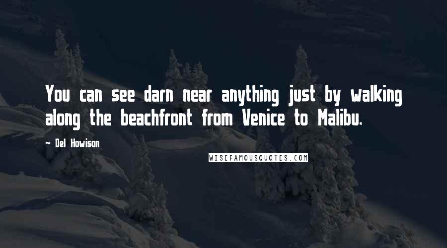 Del Howison Quotes: You can see darn near anything just by walking along the beachfront from Venice to Malibu.
