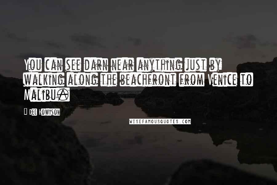 Del Howison Quotes: You can see darn near anything just by walking along the beachfront from Venice to Malibu.