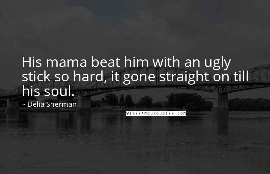 Delia Sherman Quotes: His mama beat him with an ugly stick so hard, it gone straight on till his soul.