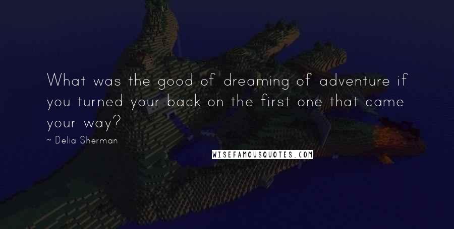 Delia Sherman Quotes: What was the good of dreaming of adventure if you turned your back on the first one that came your way?