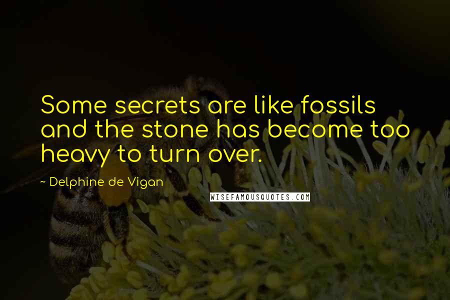 Delphine De Vigan Quotes: Some secrets are like fossils and the stone has become too heavy to turn over.