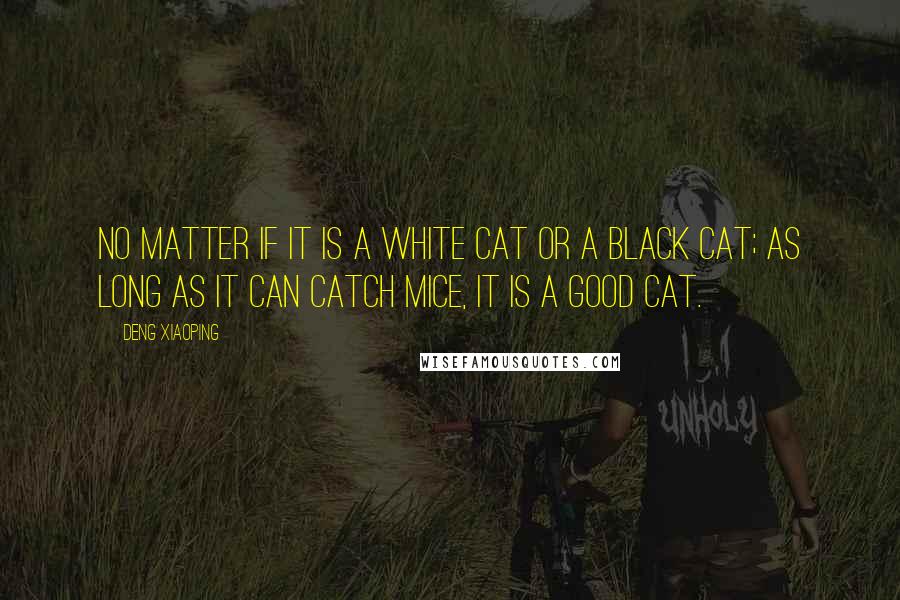 Deng Xiaoping Quotes: No matter if it is a white cat or a black cat; as long as it can catch mice, it is a good cat.