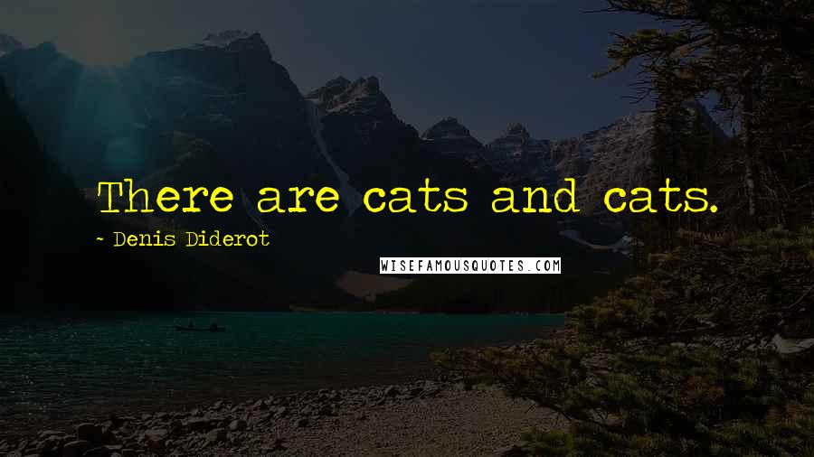 Denis Diderot Quotes: There are cats and cats.